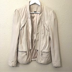 Marciano Women’s lamb leather structured fitted jacket